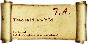 Theobald Abád névjegykártya